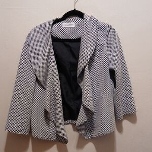 Calvin Klein Women's Monochrome Patterned Blazer